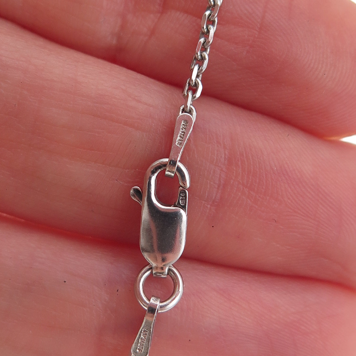 925 Sterling Silver Italy Cable Chain Necklace 24"