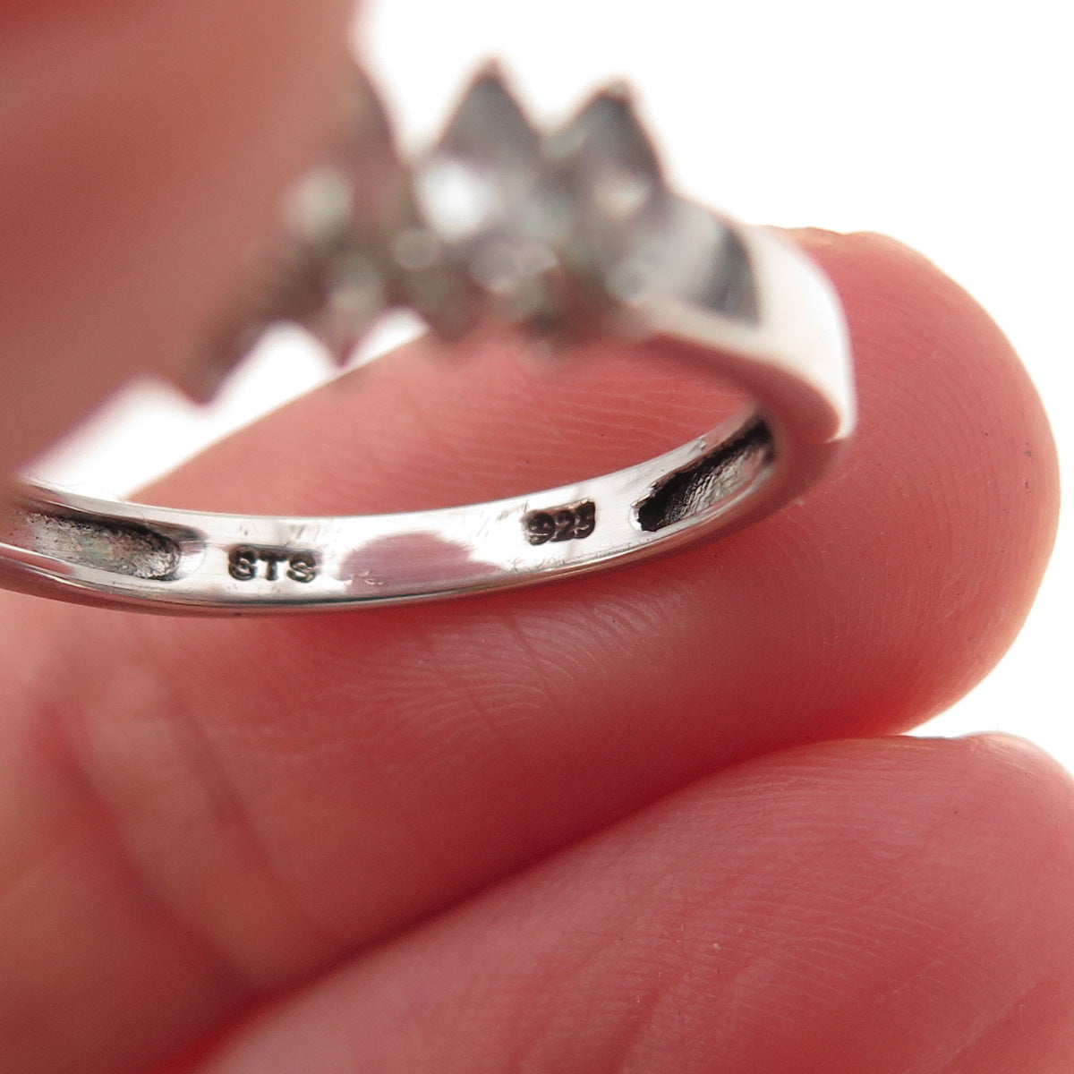Chuck Clemency 925 Sterling Silver Real Marquise-Cut Iolite Ring Size 8