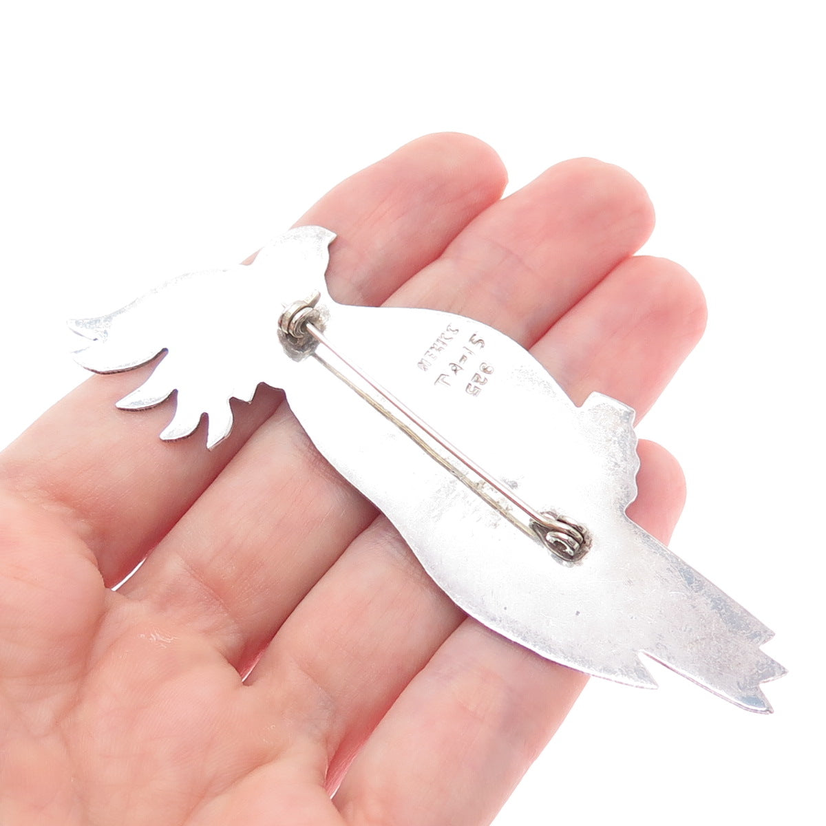 925 Sterling Silver Vintage Mexico Parrot Bird Pin Brooch