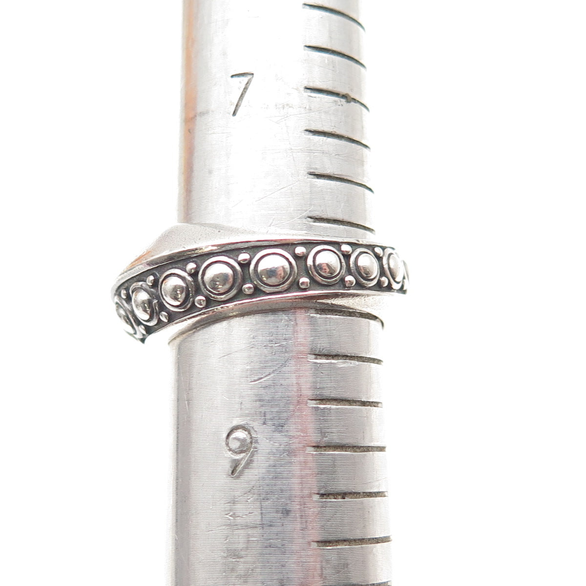 JAI by John Hardy 925 Sterling Silver Modernist Oxidized Ring Size 8.25