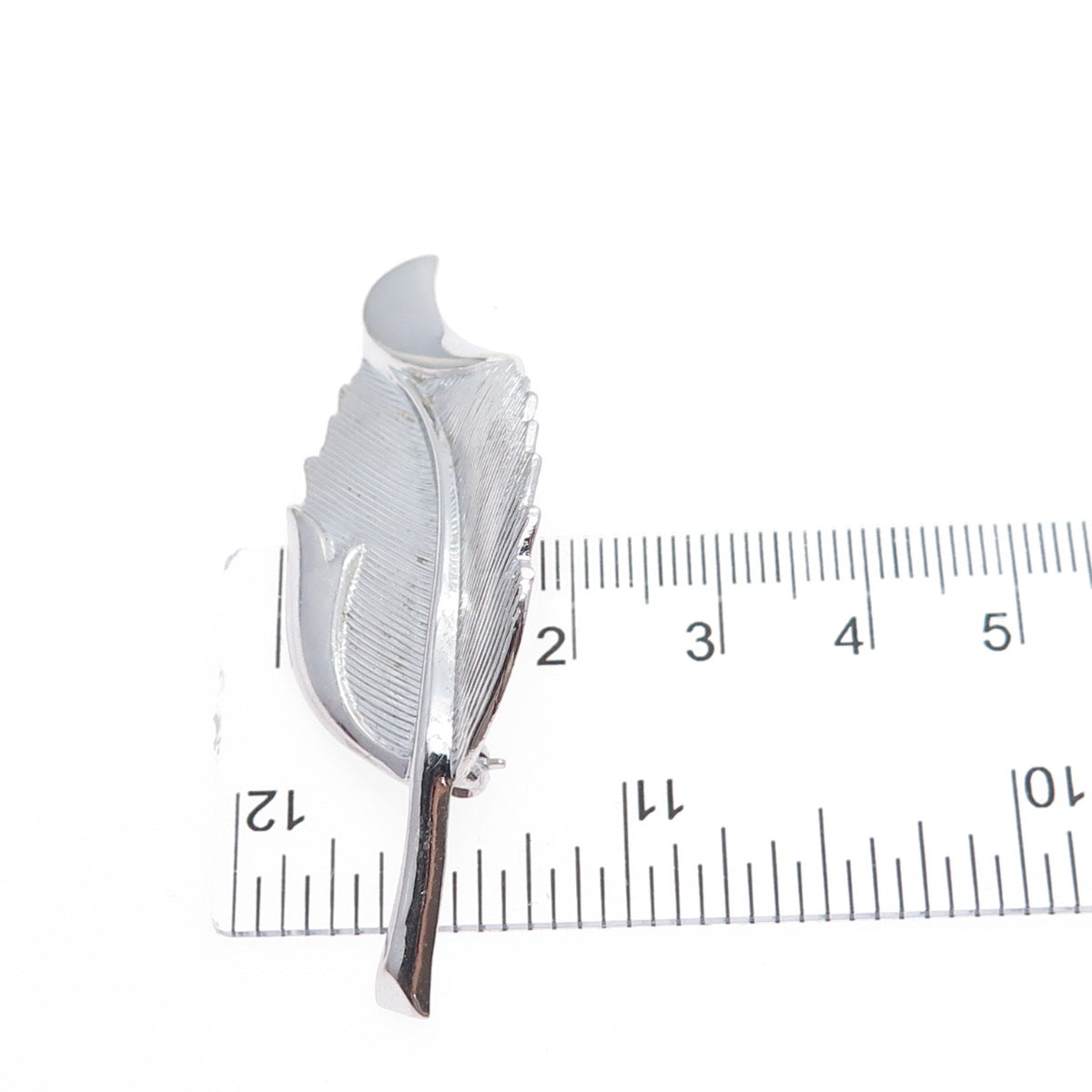 DANECRAFT 925 Sterling Silver Vintage Modenrist Floral Leaf Pin Brooch