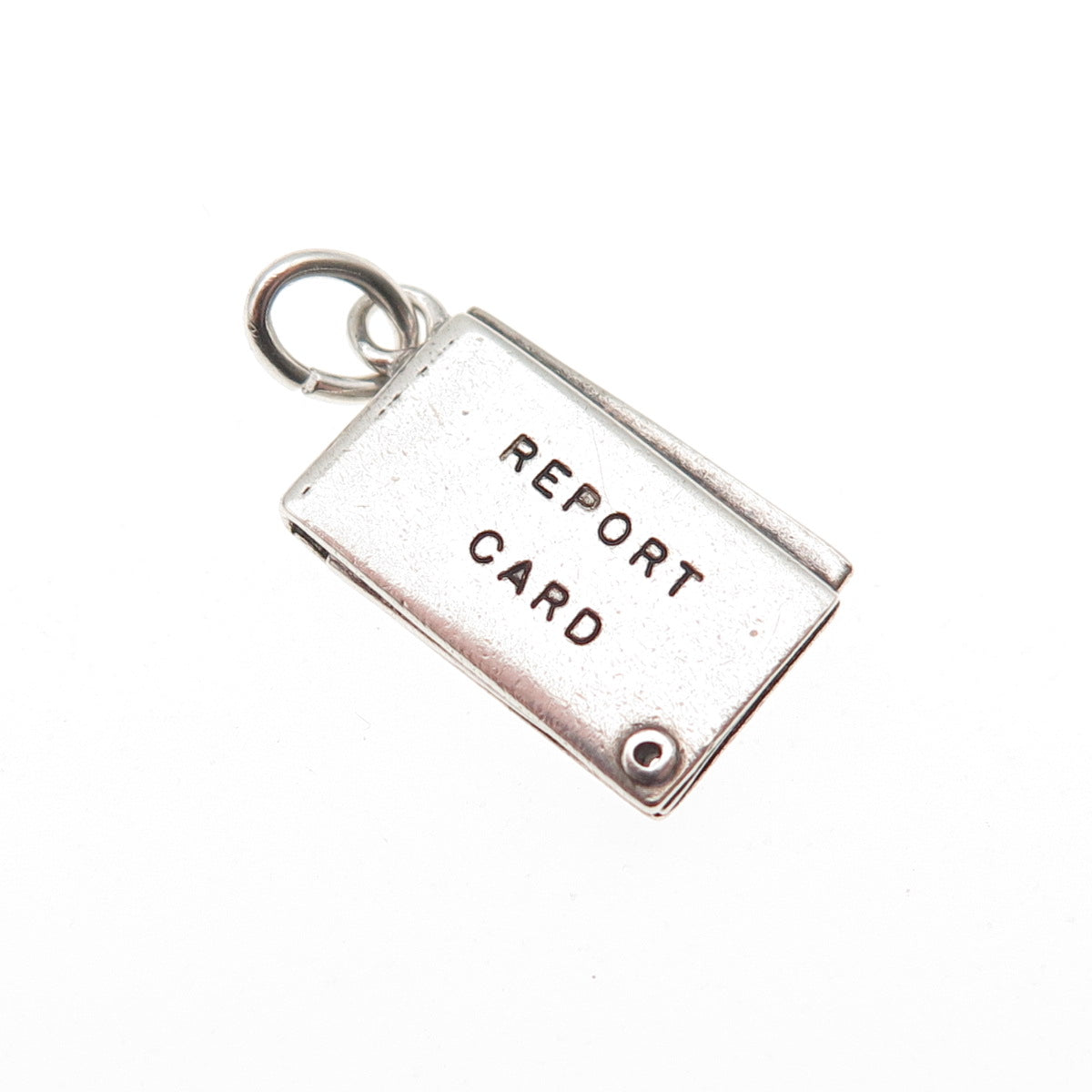 925 Sterling Silver Antique You're Tops Report Card Envelope Mini Slide Pendant