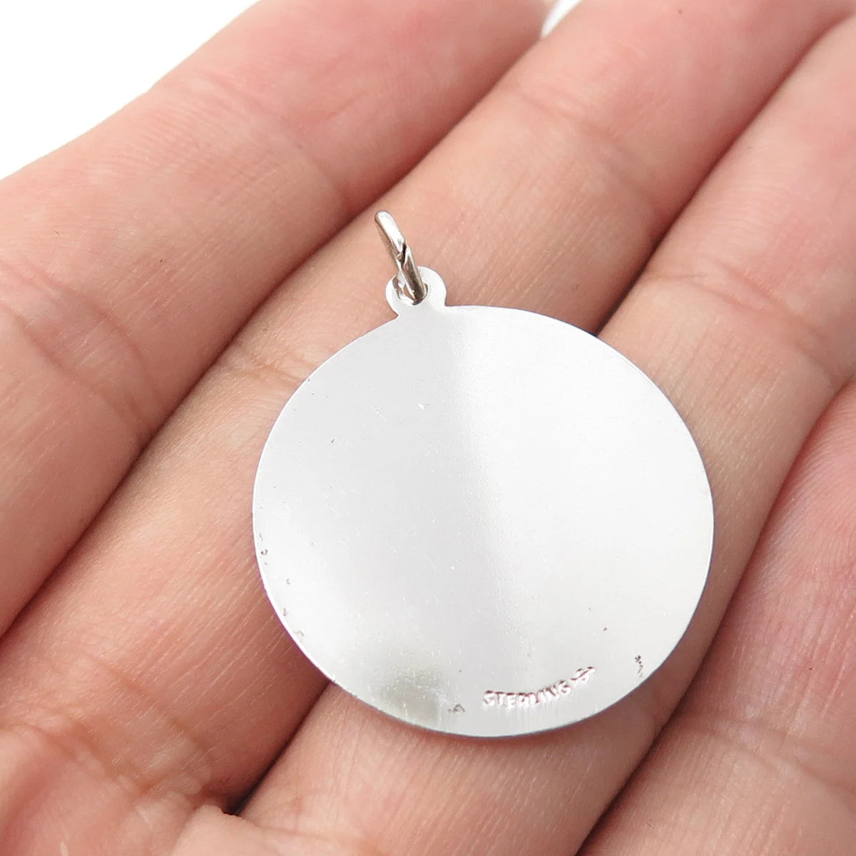 925 Sterling Silver Vintage Griffith and Sons Co. "Happy Birthday" Round Pendant