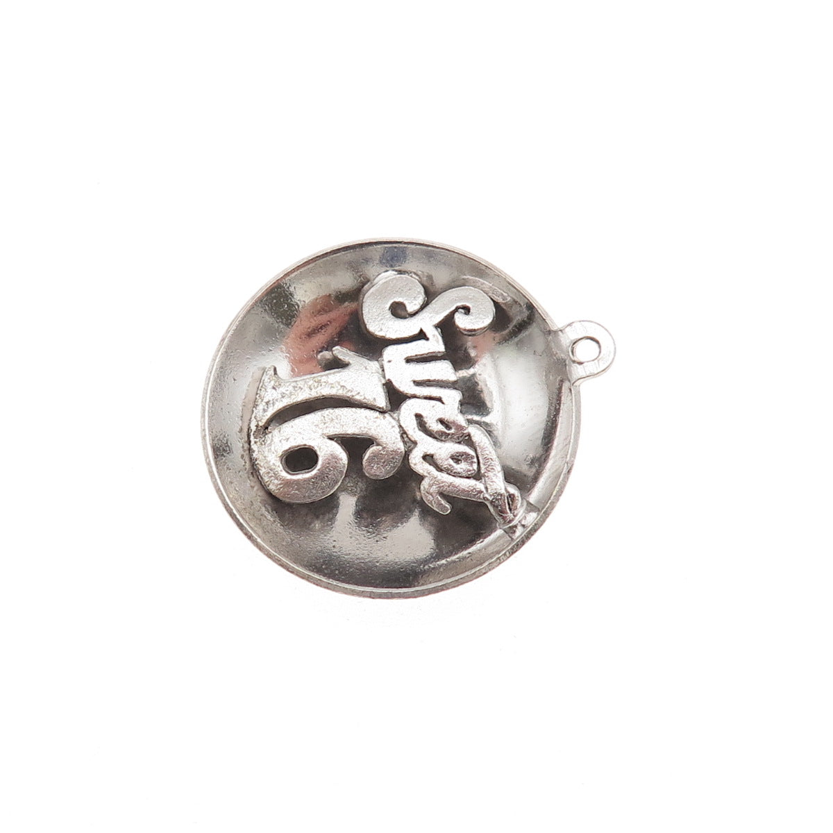 925 Sterling Silver Vintage Sweet 16 Charm Pendant