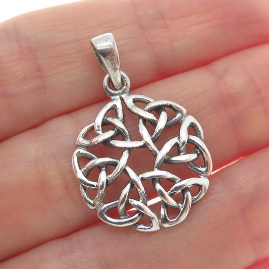 CHARLES WINSTON 925 Sterling Silver Vintage Celtic Trinity Knot Charm Pendant