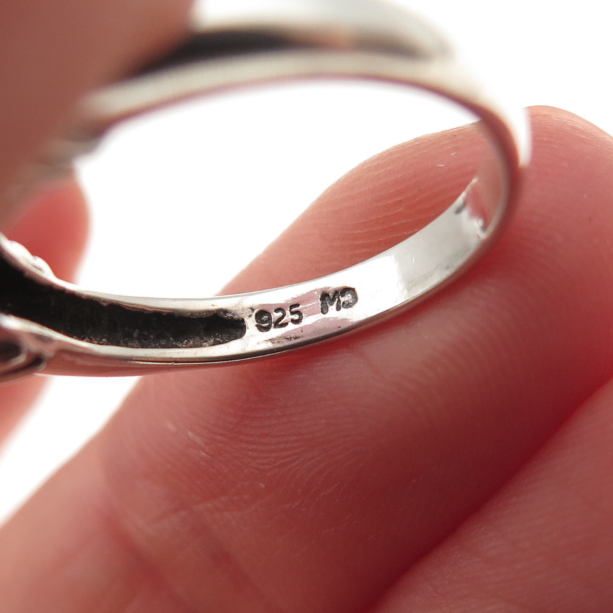 Charles Winston 925 Sterling Silver Vintage Spiral Oxidized Ring Size 7.25