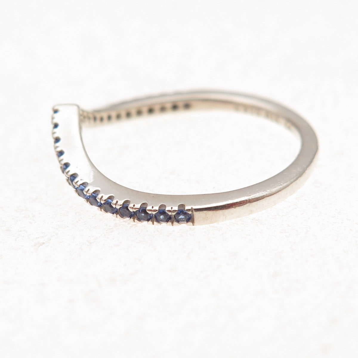 Pandora 925 Sterling Silver Blue C Z Timeless Wish Sparkling Ring Size 7