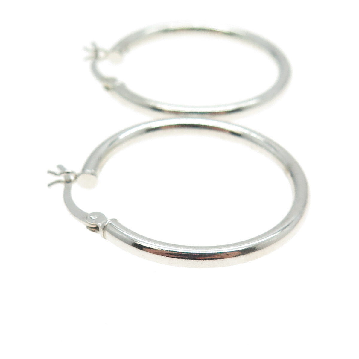 925 Sterling Silver Tube Hoop Earrings