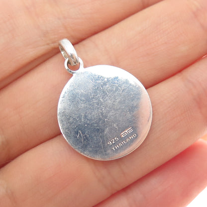 925 Sterling Silver Real Black Diamond Aquarius Zodiac Sign Tag Charm Pendant