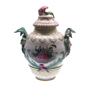 KPM Royal Porcelain Factory Berlin Antique Late XIX Hand-Painted Porcelain Urn