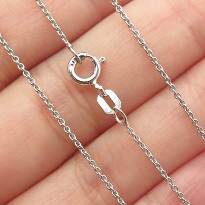 925 Sterling Silver Italy Round-Cut C Z Sparkle Cross Cable Chain Necklace 16"