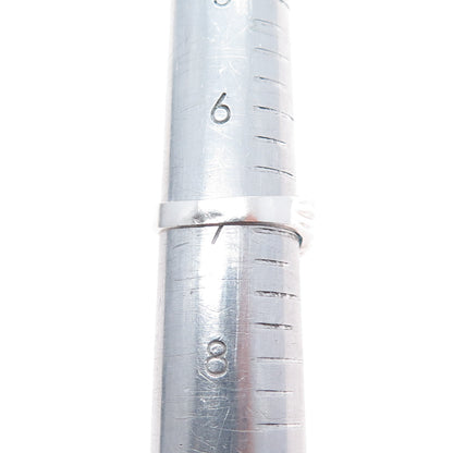 925 Sterling Silver Vintage Real Swiss Blue Topaz Teardrop Ring Size 7