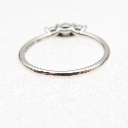 Pandora 925 Sterling Silver Round-Cut C Z Engagement Ring Size 7.5