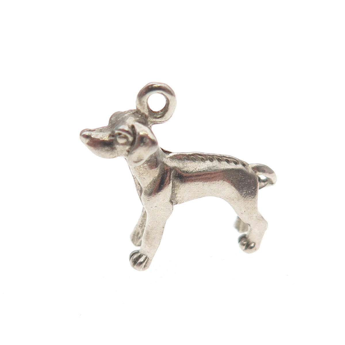 925 Sterling Silver Vintage Rhodesian Ridgeback Dog 3D Mini Charm Pendant