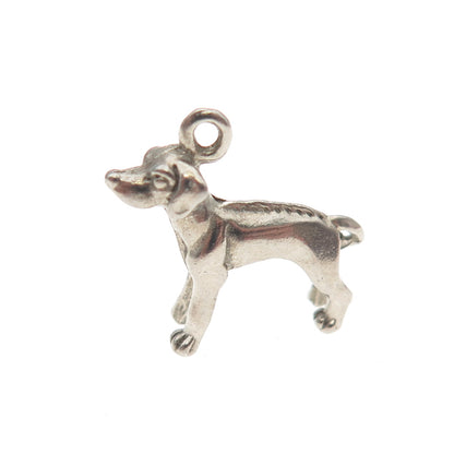 925 Sterling Silver Vintage Rhodesian Ridgeback Dog 3D Mini Charm Pendant
