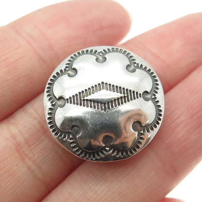 Old Pawn Hopi Sterling Silver Vintage Southwestern Concho Tribal Clip Button