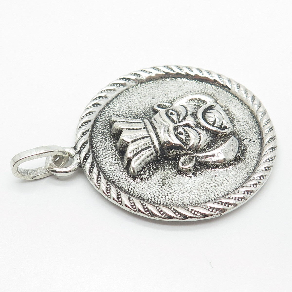 800 Silver Vintage Tribal Face Pendant