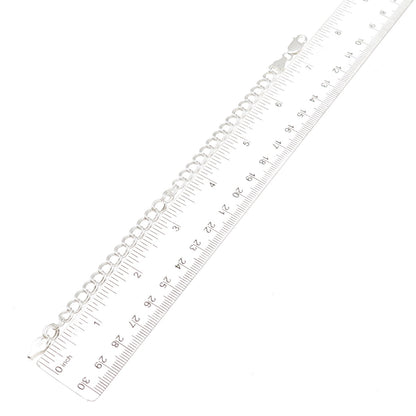 Han 925 Sterling Silver Italy Double Curb Link Bracelet 7.5"