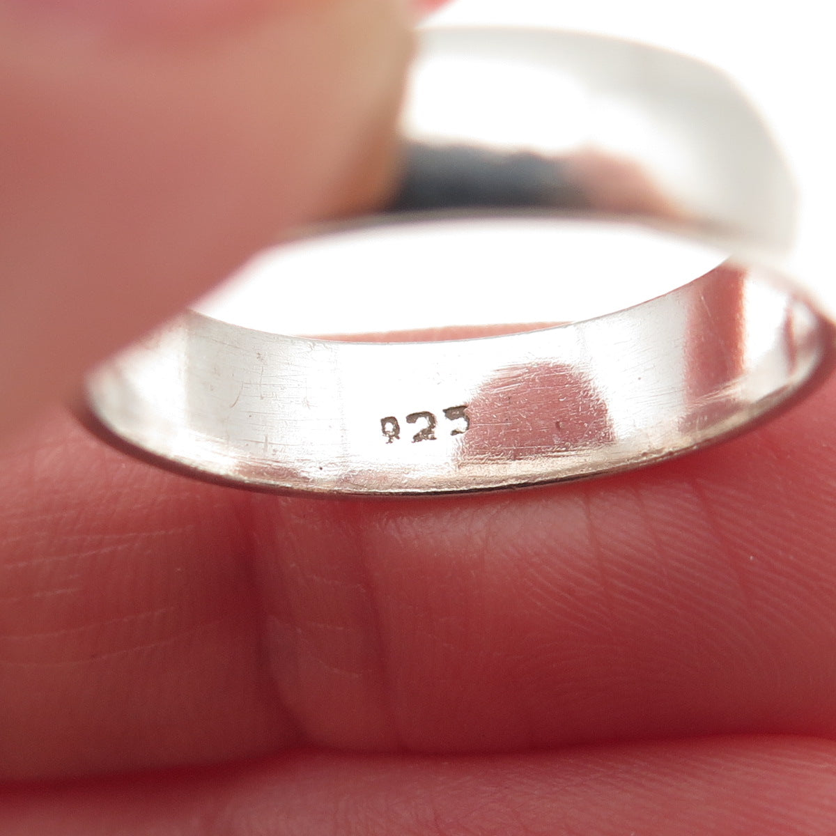 925 Sterling Silver Vintage Classic Wedding Band Ring Size 9.25