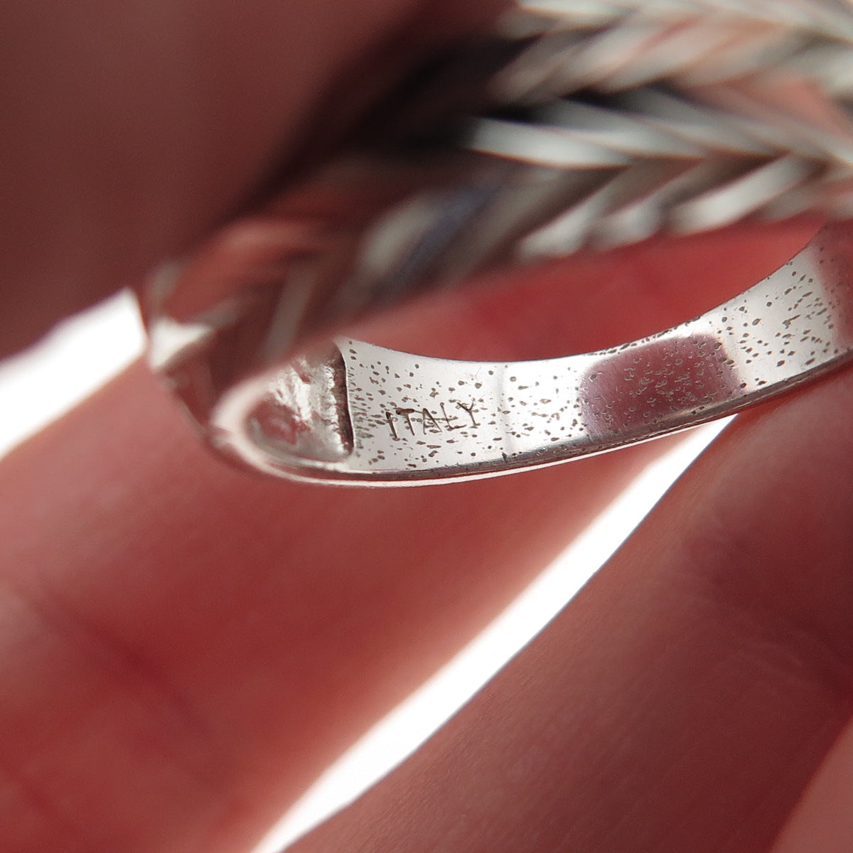 Milor 925 Sterling Silver Italy Arrow Link Ring Size 7