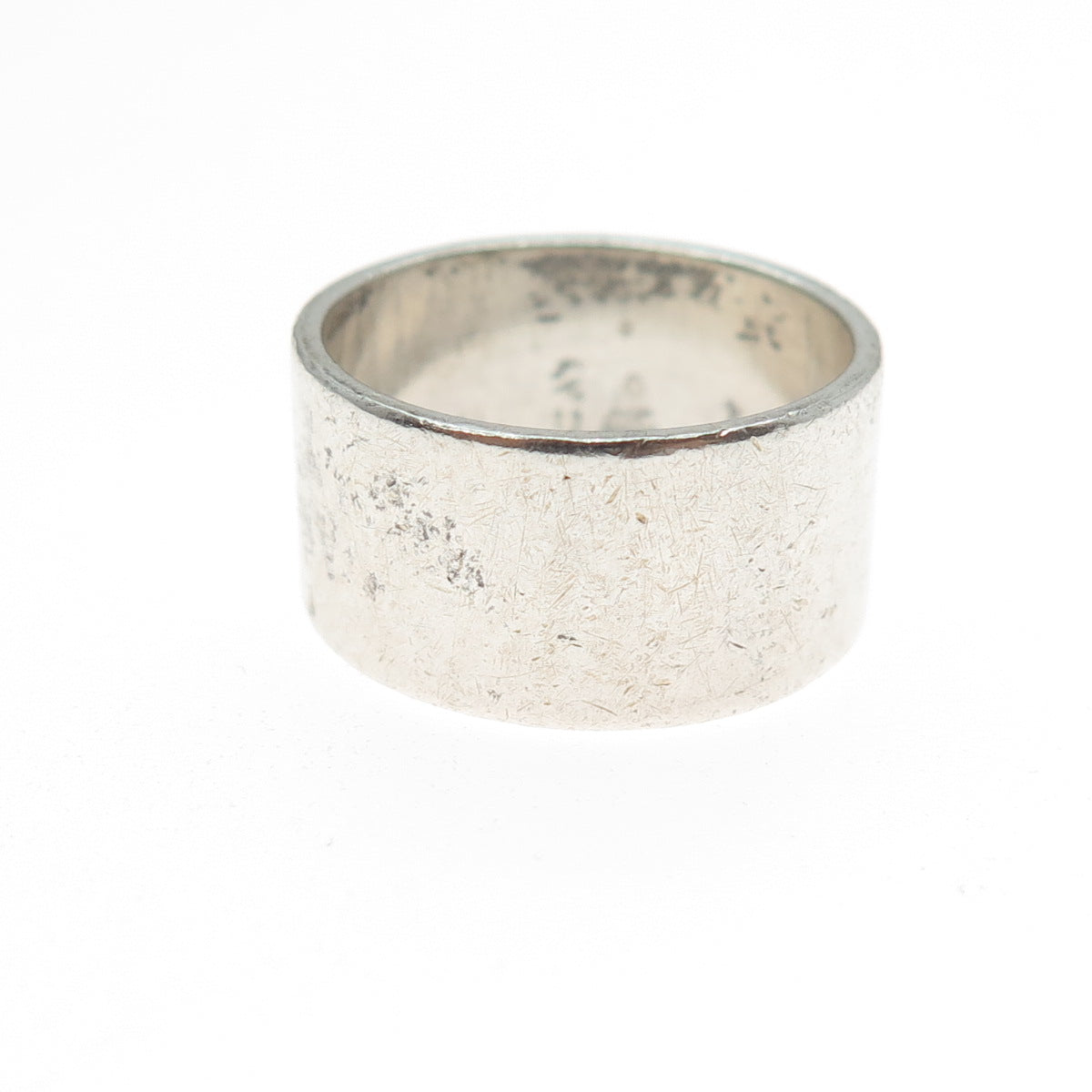 CELLINI 925 Sterling Silver Vintage Oxidized Wide Band Ring Size 6