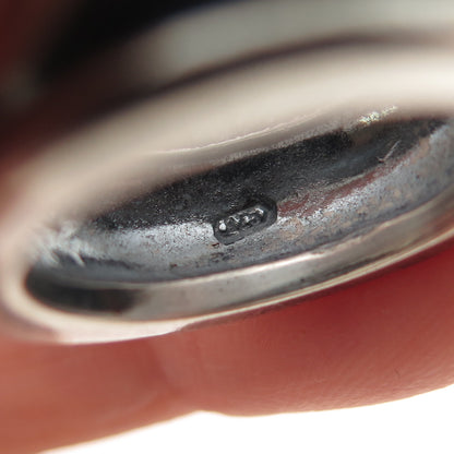 925 Sterling Silver Vintage Modernist Ribbed Oxidized Band Ring Size 6