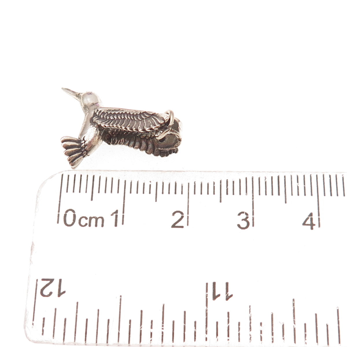 Sunwest Old Pawn 925 Sterling Silver Vintage Hummingbird Tribal Charm Pendant