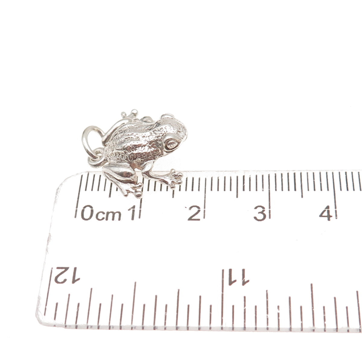 925 Sterling Silver Vintage Frog Good Luck 3D Charm Pendant
