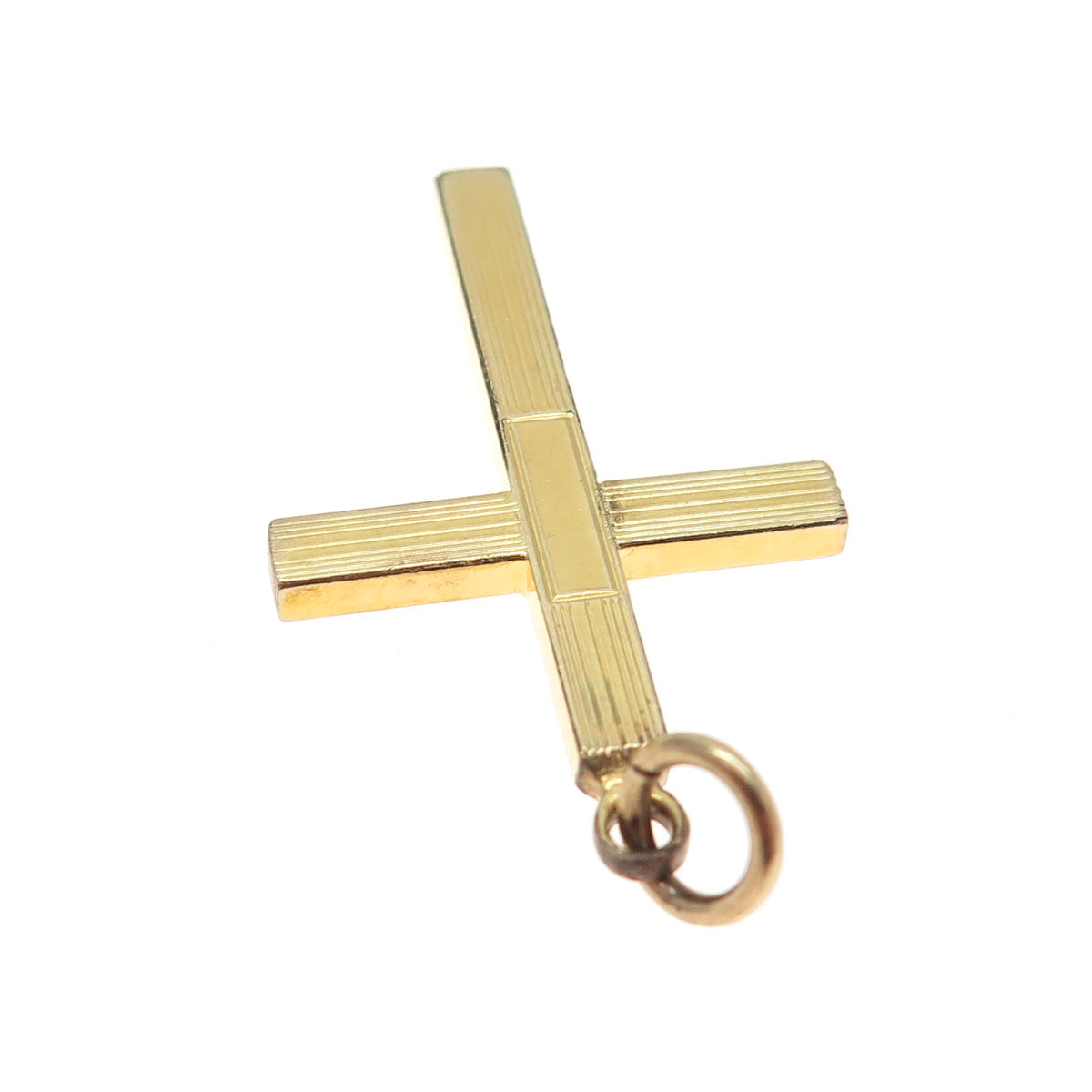 HENRY F BARROWS 1/20 12K Gold Filled Antique Engraved Cross Pendant