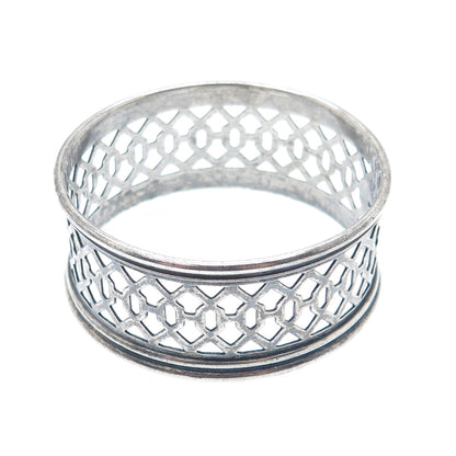 WALLACE 925 Sterling Silver Antique Art Deco Napkin Ring Holder #73