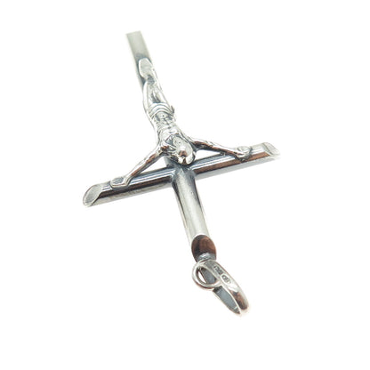 925 Sterling Silver Vintage Italy Crucifix Cross Religious Pendant