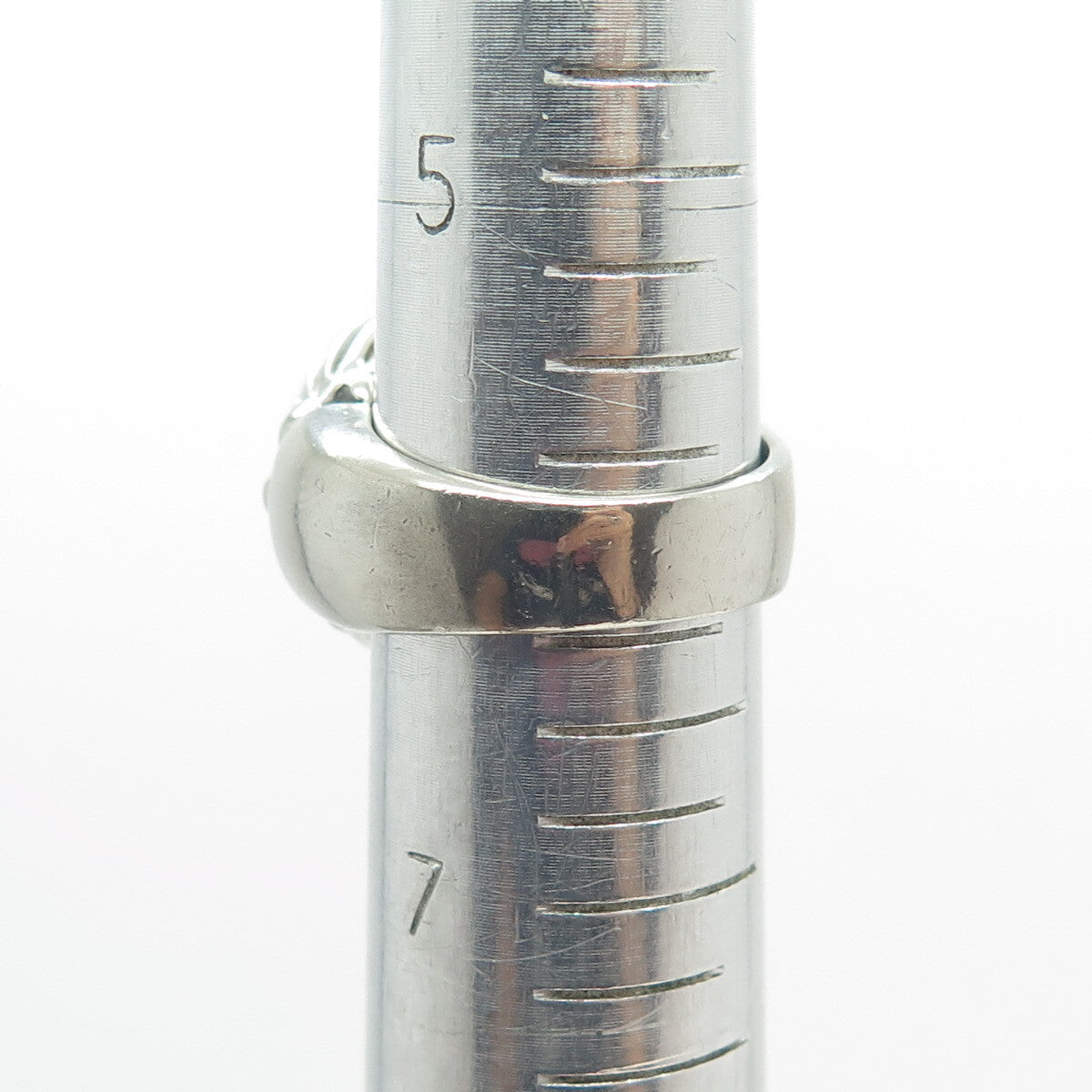 925 Sterling Silver Vintage Ribbed Domed Ring Size 6.25