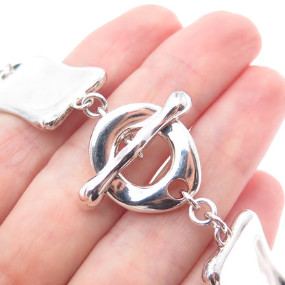 ROBERT LEE MORRIS 925 Sterling Silver Vintage Modernist Bracelet 6.5"