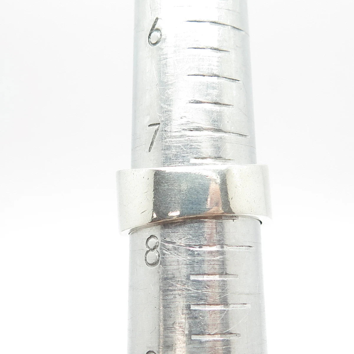925 Sterling Silver Vintage Om Mantra Ring Size 7.75