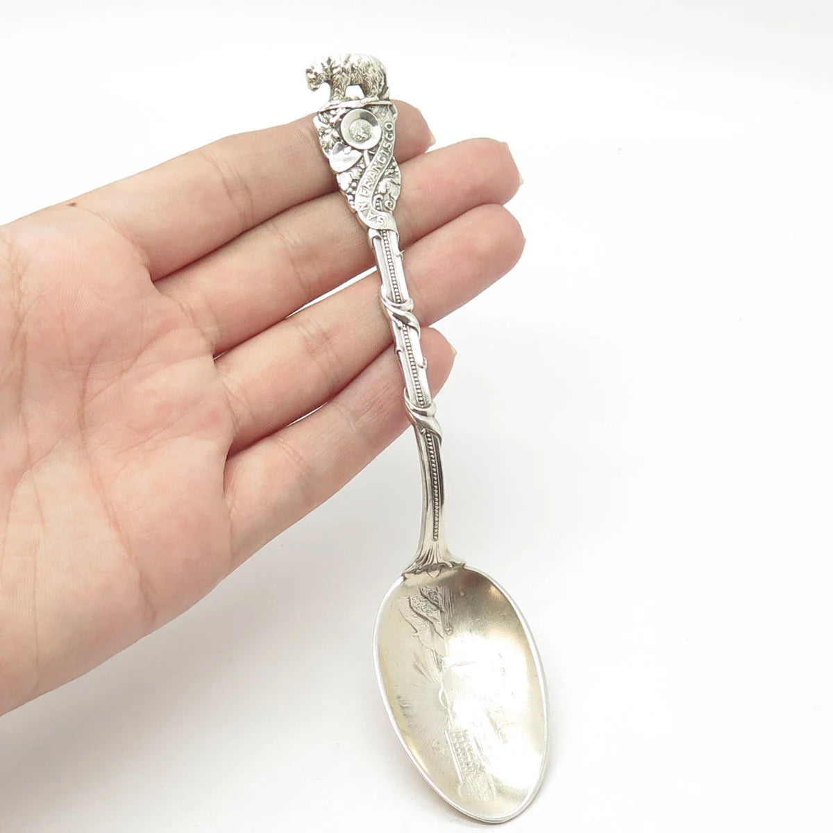 925 Sterling Silver Antique Art Deco Shreve & Co. Golden Gate SF US Spoon