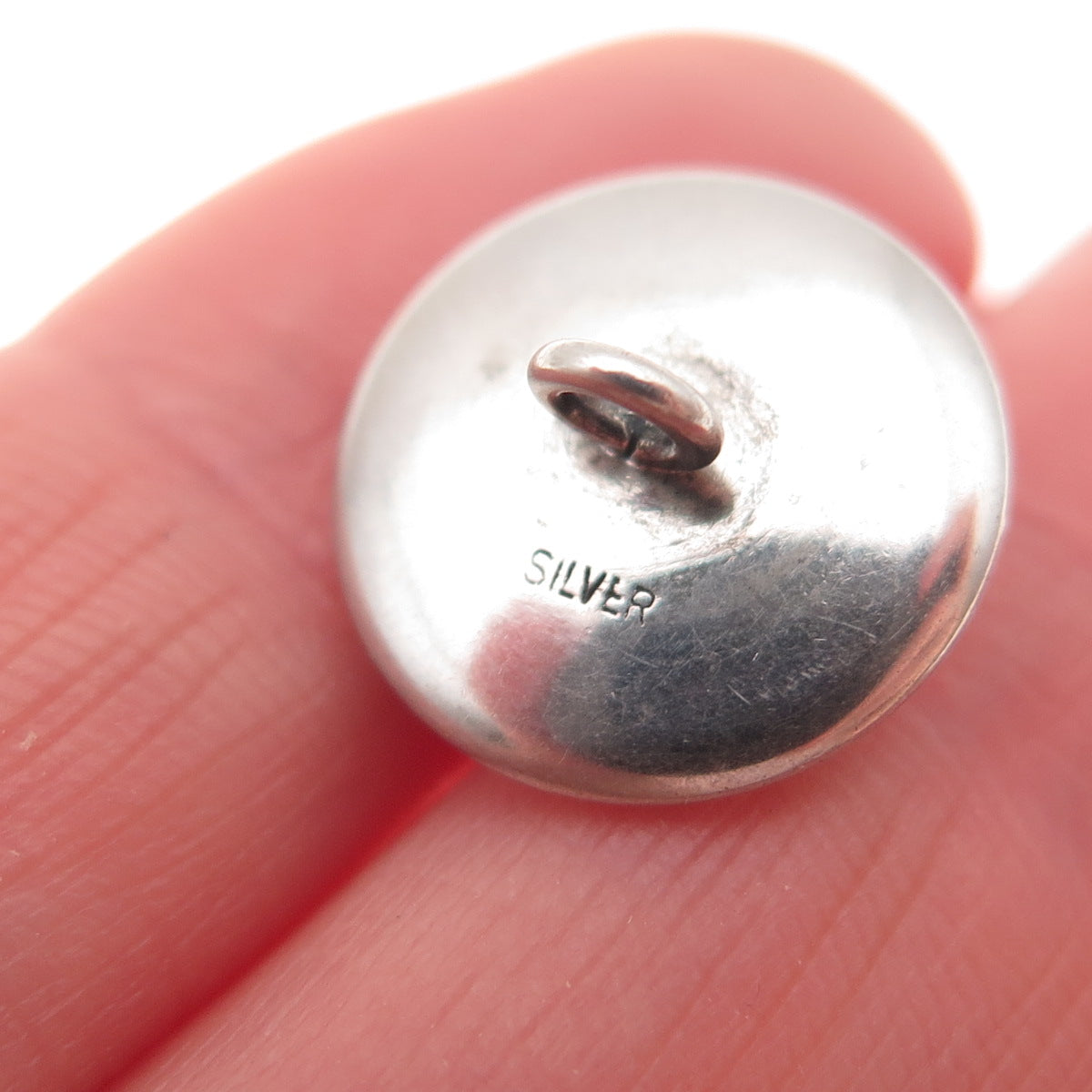 925 Sterling Silver Antique Art Deco Real Akoya Pearl & MOP Button