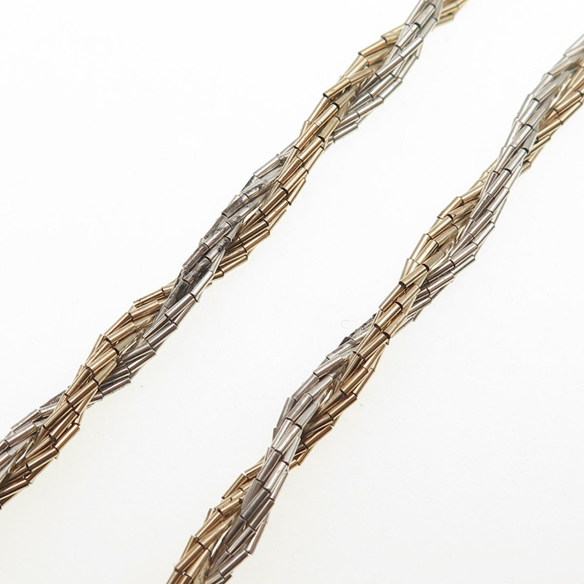 SUNRISE Old Pawn Sterling Silver Gold Filled Vintage Liquid Chain Necklace 28"