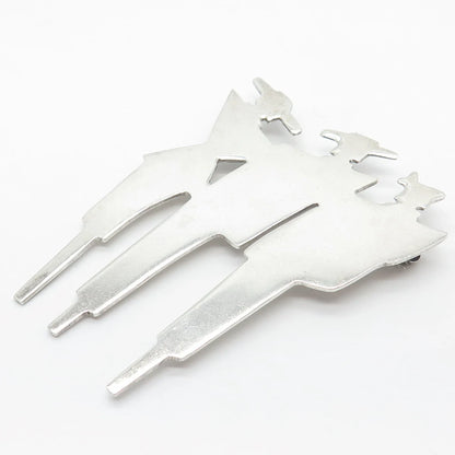 925 Sterling Silver Vintage Mexico Woman & Mans Silhouette Pin Brooch