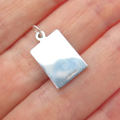 925 Sterling Red Enamel I Don't Ask Why You're Still Married Minimalist Pendant