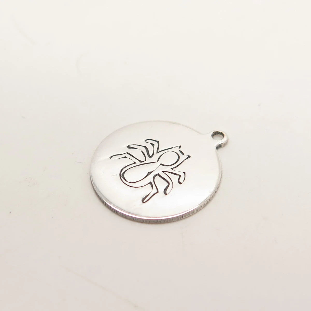 925 Sterling Silver USA Two In Town Spider Charm Pendant