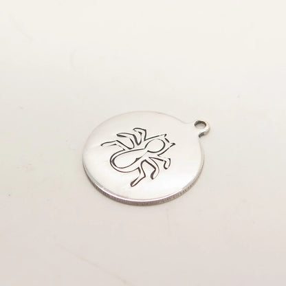 925 Sterling Silver USA Two In Town Spider Charm Pendant