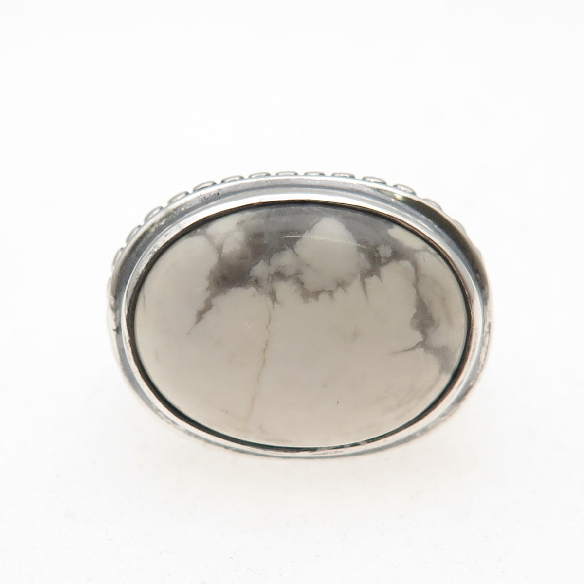 EXEX by Claudia Agudelo 925 Sterling Vintage Real Buffalo Turquoise Ring Size 6