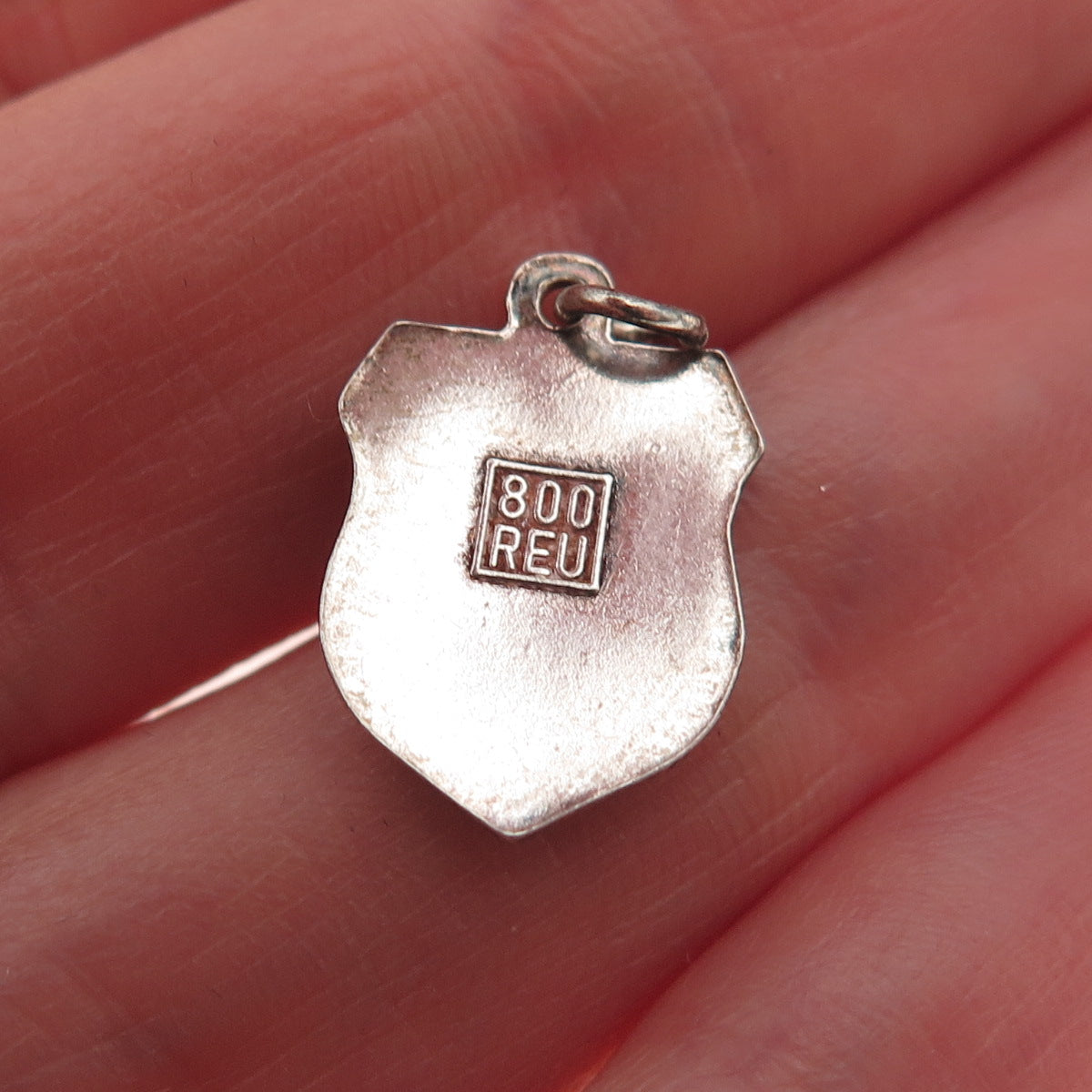 Fritz Reu & Co. 800 Silver Vintage Enamel Jennerbahn Mountain Mini Charm Pendant