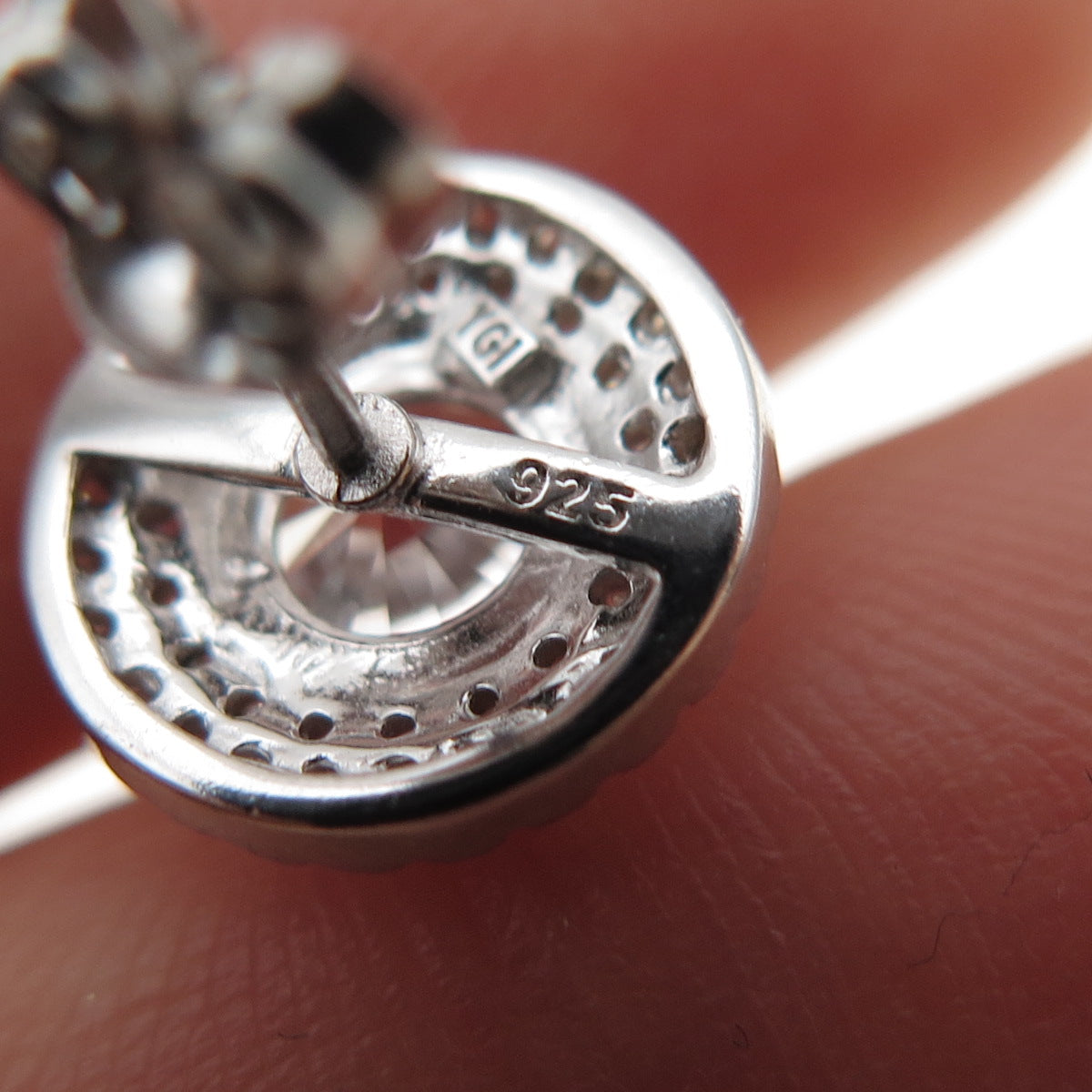 925 Sterling Silver Round-Cut C Z Sparkle Stud Earrings