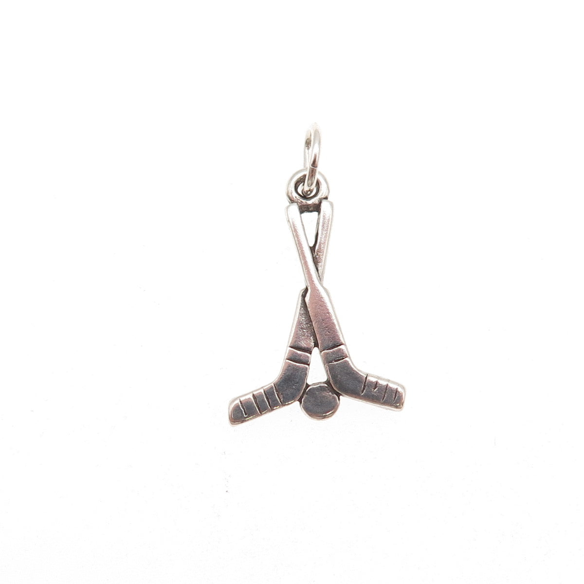Sunwest 925 Sterling Silver Vintage Crossed Hockey Sticks Mini Charm Pendant