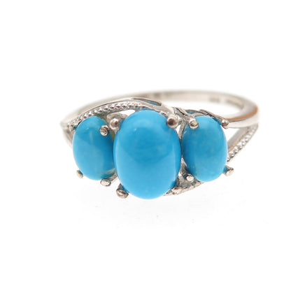 Chuck Clemency 925 Sterling Silver Real Sleeping Beauty Turquoise Ring Size 8.25