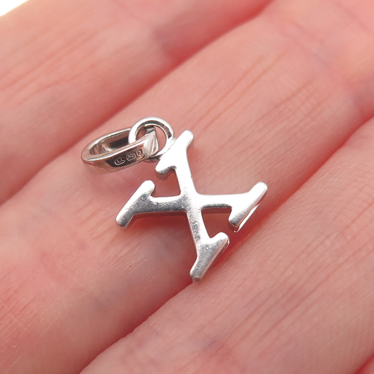 Links of London 925 Sterling Silver Real Diamond Letter X Mini Charm Pendant