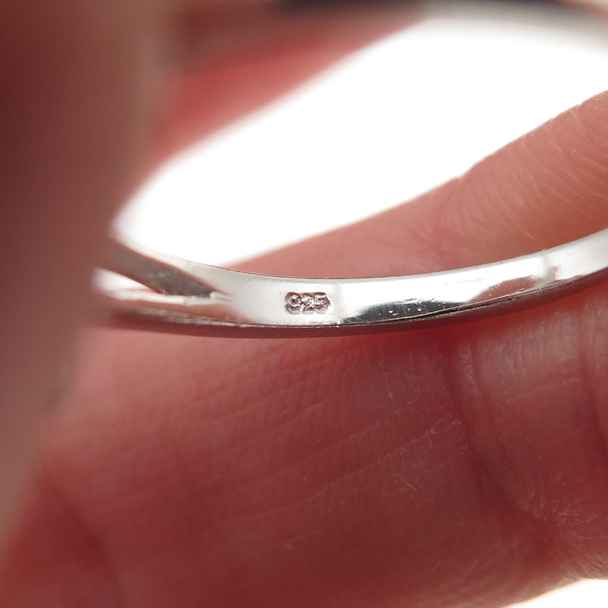 925 Sterling Silver Round-Cut C Z Bypass Ring Size 6