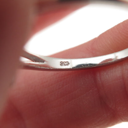 925 Sterling Silver Round-Cut C Z Bypass Ring Size 6