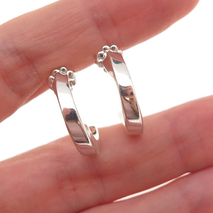 Tiffany & Co. 925 Sterling Silver Vintage Twisted Hoop Earrings